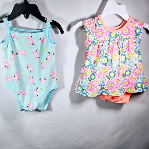 Baby Girl Dresses 3 to 6 Months 10 Dresses 1 Jumper Adorable Assorted Brands - Picture 6 of 9
